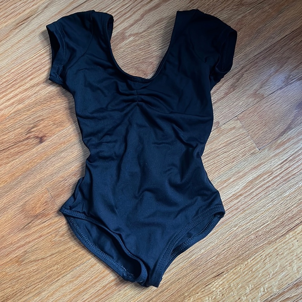 Kids Harmonie Bodywear Leotard Bodysuit Black Cinch